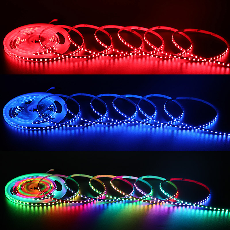 High Density FW1934 2835 RGB+IC Thin 5mm Addressable LED Tape Strip Lights High Density FW1934 2835 RGB+IC Thin 5mm Addressable LED Tape Strip Lights